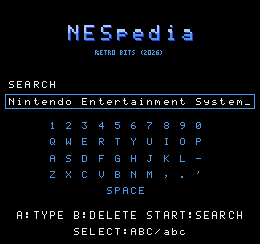 The wikipedia search screen