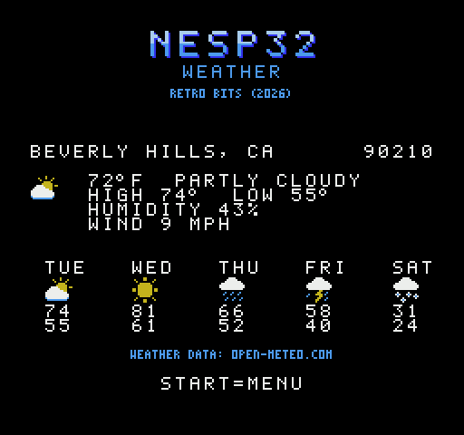 The weather for a zip code